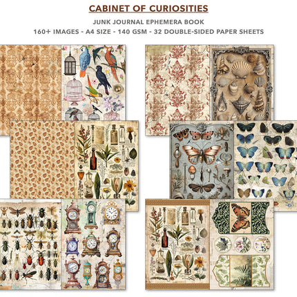Cabinet Of Curiosities Junk Journal & Ephemera Book A4 32/Pkg