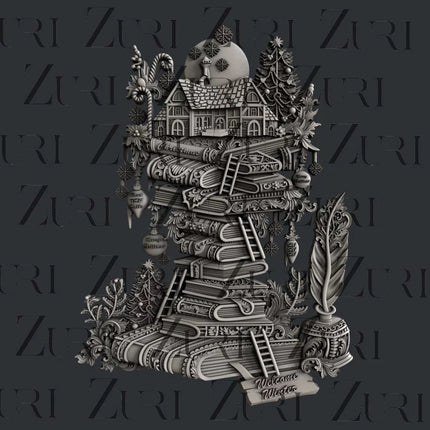 Zuri Designs Christmas Library Books