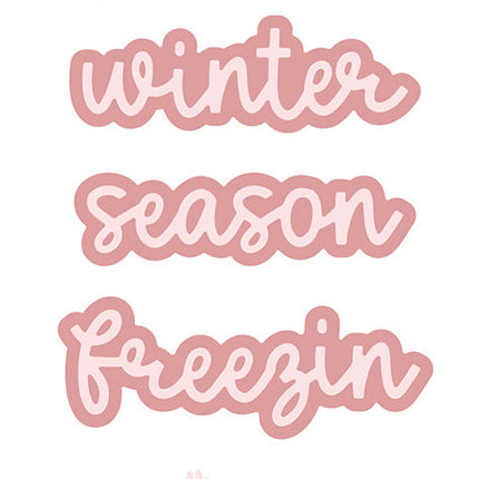 CCL Cutting Die Winter Essentials Wordz 122x70x1mm 1 PC nr.421