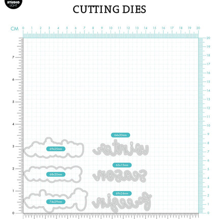 CCL Cutting Die Winter Essentials Wordz 122x70x1mm 1 PC nr.421