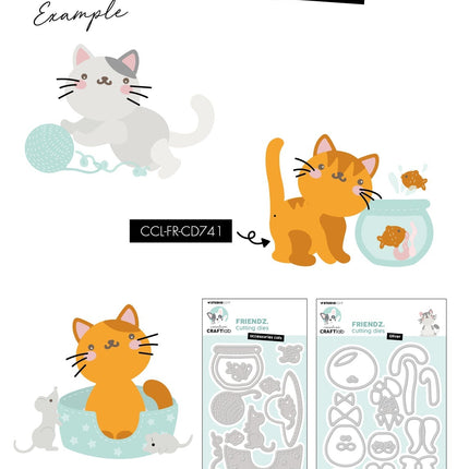 CCL Cutting Die Accessoires Cats Friendz 128x85x1mm 12 PC nr.742