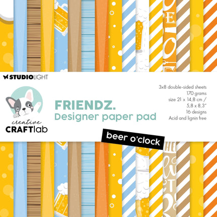 CCL Design Paper Pad Beer O'Clock Friendz 24 SH