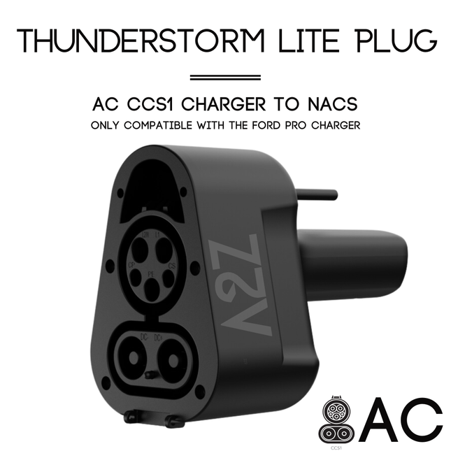 CCS1 Charger to NACS Vehicle | AC | Only For Ford Pro Charger Only | The Thunderstorm Lite Plug