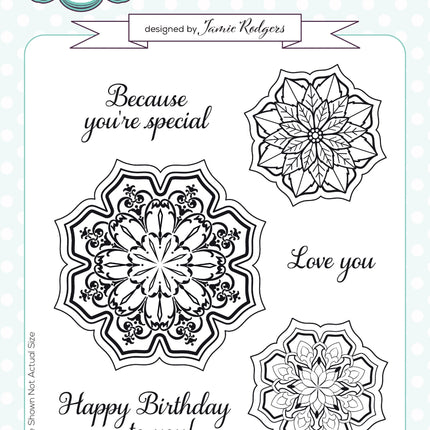 Creative Expressions Jamie Rodgers Pointy Petals Tea Bag Folding 6 in x 8 in Stamp Set