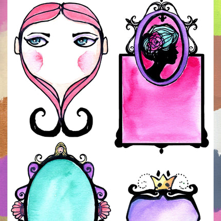 Creative Expressions Jane Davenport Framed 6 in x 8 in Clear Stamp Set