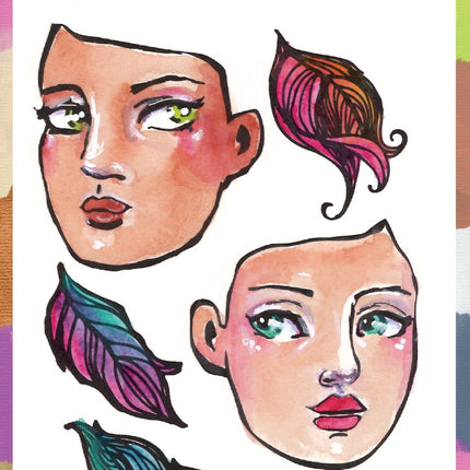 Creative Expressions Jane Davenport SideChick 4 in x 6 in Clear Stamp Set