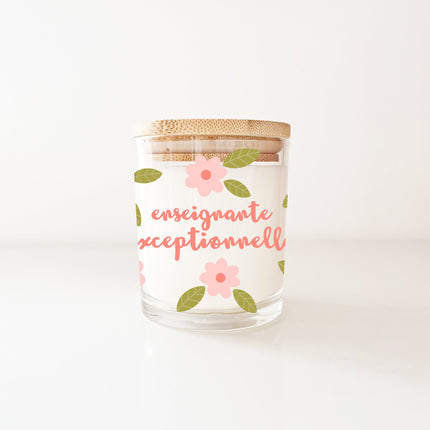 Bougie réutilisable 8oz - Enseignante exceptionnelle