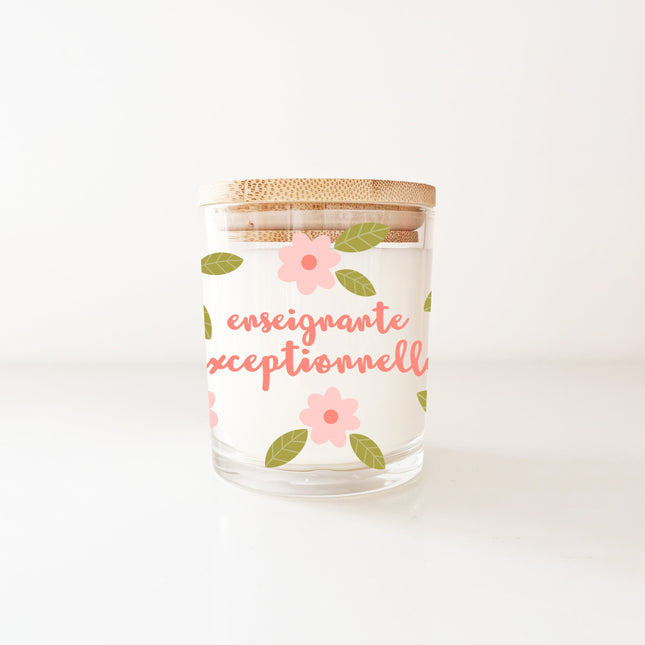 Bougie réutilisable 8oz - Enseignante exceptionnelle