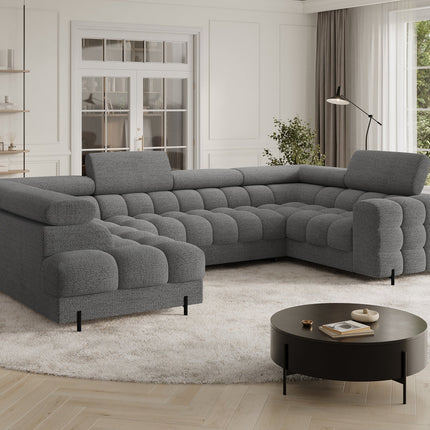 Fectory Sectional Storage Sleeper Chaise Sofa - Grey