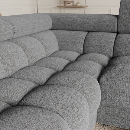 Fectory Sectional Storage Sleeper Chaise Sofa - Grey