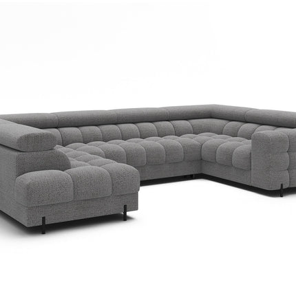 Fectory Sectional Storage Sleeper Chaise Sofa - Grey