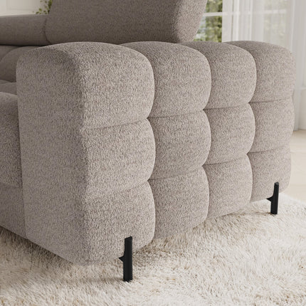 Fectory Sectional Storage Sleeper Chaise Sofa - Beige