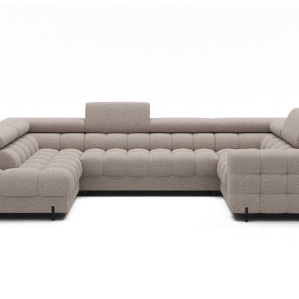 Fectory Sectional Storage Sleeper Chaise Sofa - Beige