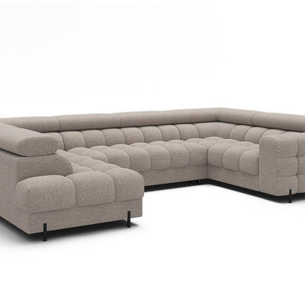 Fectory Sectional Storage Sleeper Chaise Sofa - Beige