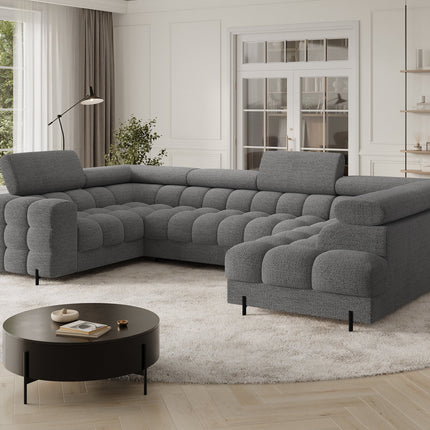 Fectory Sectional Storage Sleeper Chaise Sofa - Grey