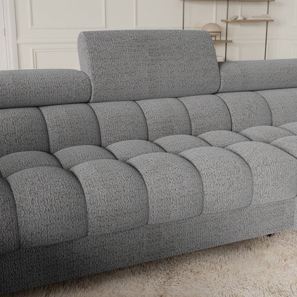 Fectory Sectional Storage Sleeper Chaise Sofa - Grey