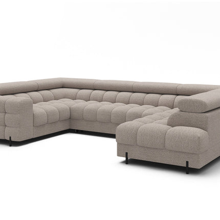 Fectory Sectional Storage Sleeper Chaise Sofa - Beige