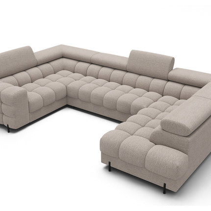Fectory Sectional Storage Sleeper Chaise Sofa - Beige