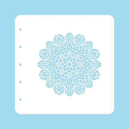 Stencil A6 For Magnetic Colour Set Christmas Time Mandala
