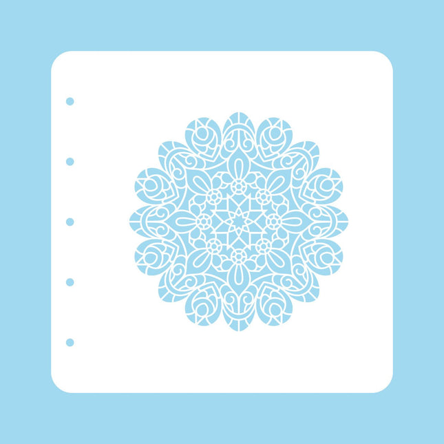 Stencil A6 For Magnetic Colour Set Christmas Time Mandala