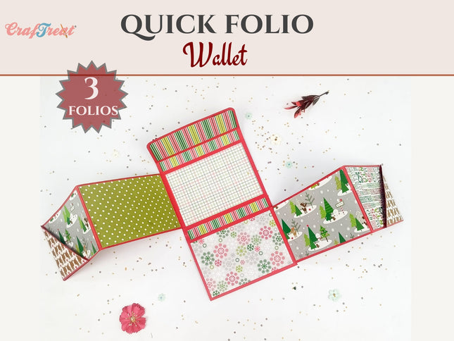 Craftreat Scrapbook Blank Quick Folio - Wallet - Black, Kraft and White