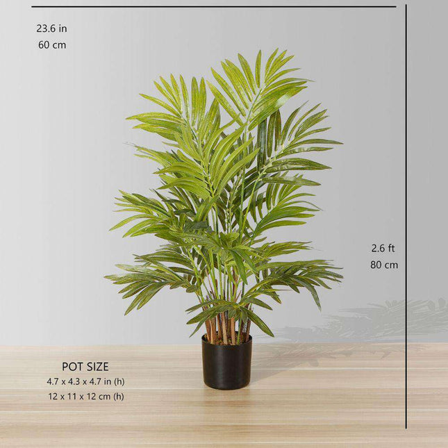 Cruz Artificial Areca Palm Tree Potted Plant 2.6'