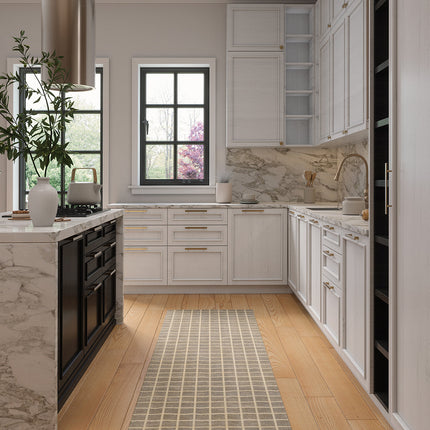 Caper Natural Beige Checkered Rug