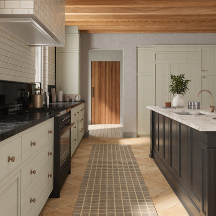 Caper Natural Beige Checkered Rug