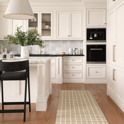 Caper Natural Beige Checkered Rug