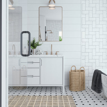 Caper Natural Beige Checkered Rug