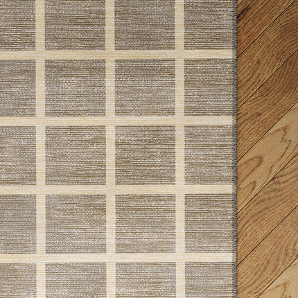 Caper Natural Beige Checkered Rug