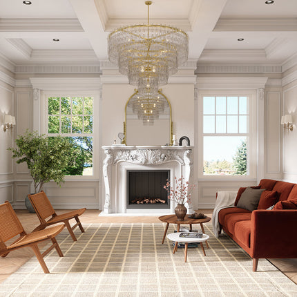 Caper Natural Beige Checkered Rug