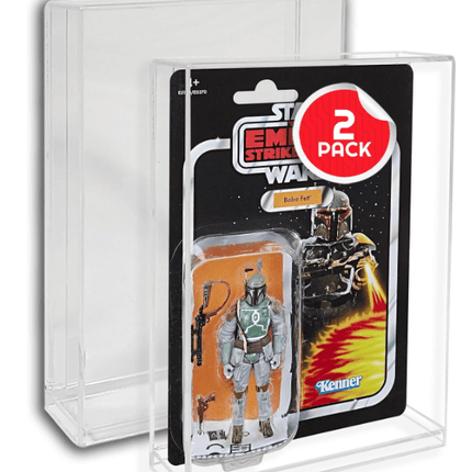 Acrylic Display Case for Star Wars & GI-Joe Carded 3.75" Action Figure Pack of 2