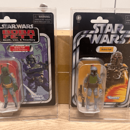Acrylic Display Case for Star Wars & GI-Joe Carded 3.75" Action Figure Pack of 2