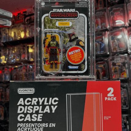 Acrylic Display Case for Star Wars & GI-Joe Carded 3.75" Action Figure Pack of 2