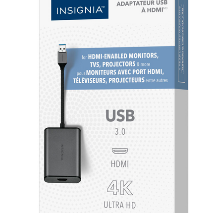 Adaptateur USB 3.0 à HDMI d'Insignia - Noir