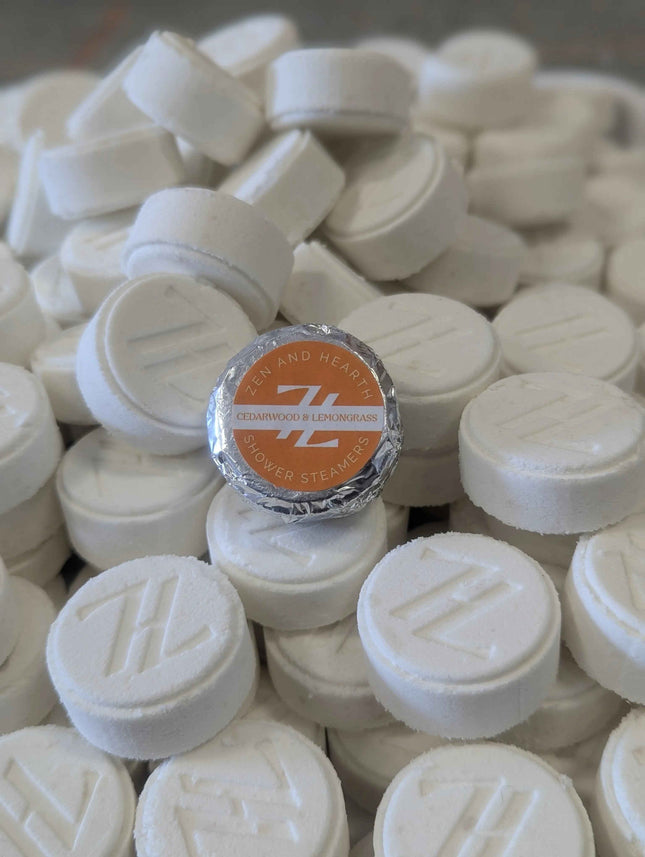 Zen & Hearth Personalized Shower Steamers | Custom Aromatherapy Shower Bombs for Relaxation – Choose Lavender, Eucalyptus, Grapefruit & More