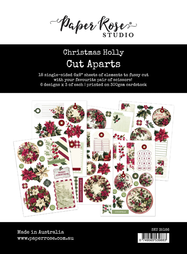 Christmas Holly Cut Aparts Paper Pack 35166