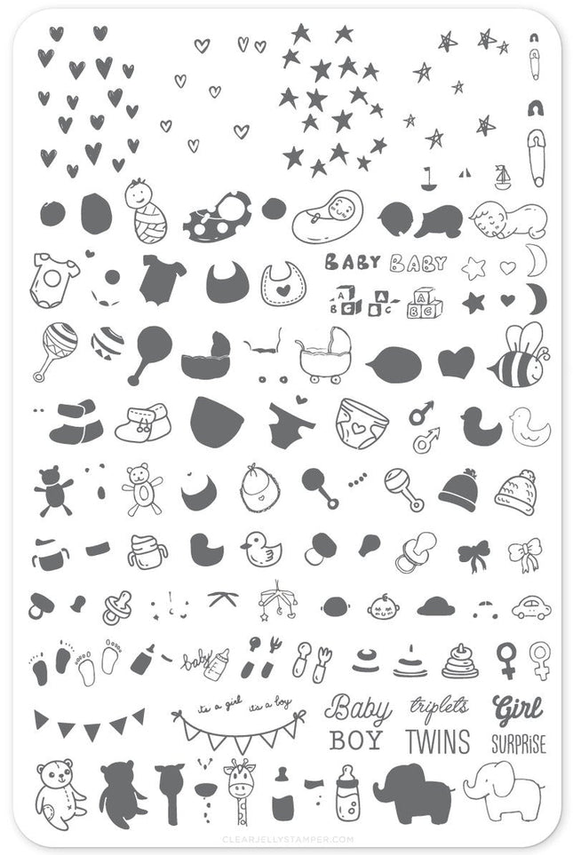 Clear Jelly Stamper - Little Blessings Baby Plate