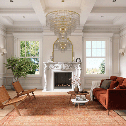 Copera Orange Multi Rug