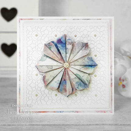 Creative Expressions Jamie Rodgers Pointy Petals Tea Bag Folding 6 in x 8 in Stamp Set
