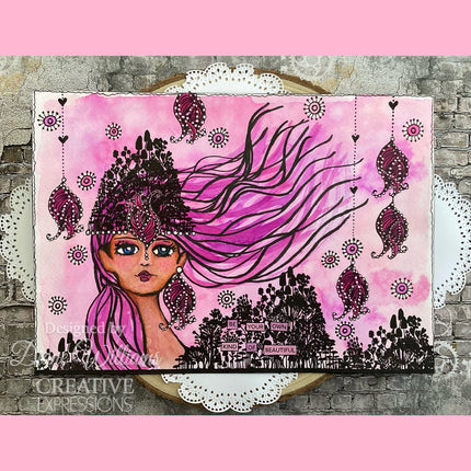 Creative Expressions Jane Davenport SideChick 4 in x 6 in Clear Stamp Set