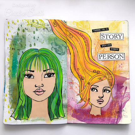 Creative Expressions Jane Davenport SideChick 4 in x 6 in Clear Stamp Set