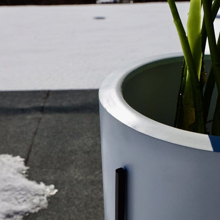 Cira - White Mid-Century Planter With Black Metal Stand (Multiple Sizes)