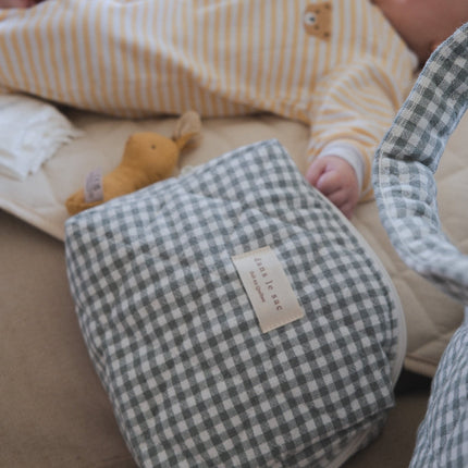 Pochette matelassée en coton biologique - Collection Vichy