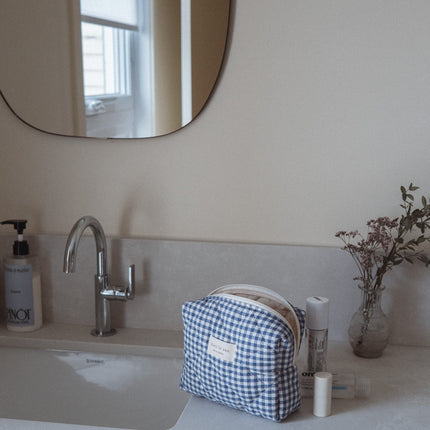 Pochette matelassée en coton biologique - Collection Vichy