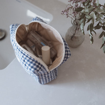 Pochette matelassée en coton biologique - Collection Vichy