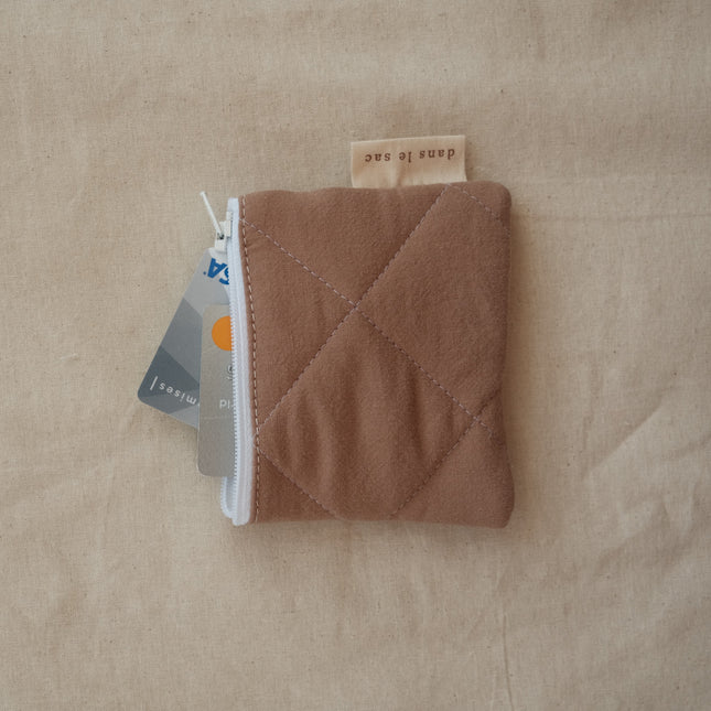 Porte-monnaie matelassé en coton