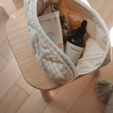 Pochette matelassée en coton biologique - Collection Vichy