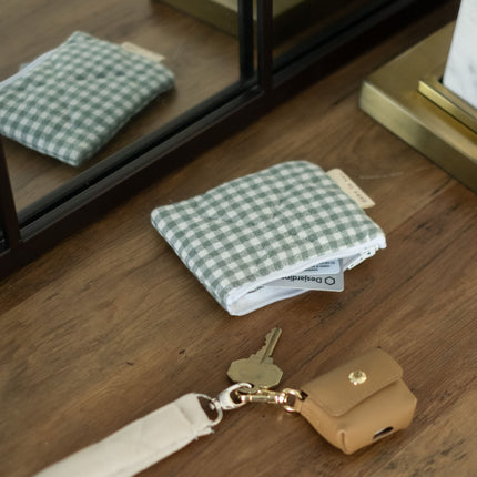 Porte-monnaie matelassé en coton